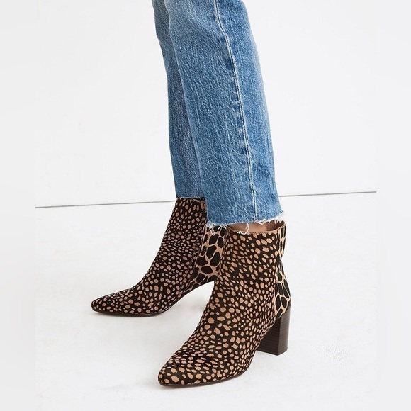 Madewell The Fiona Boot in Spot Mix Calf Hair 6.5 - Picture 1 of 11